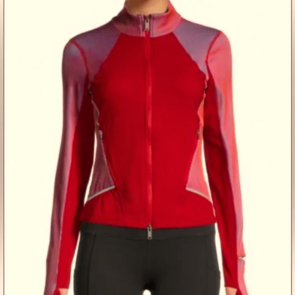 NWT $128 FP Movement Hardin Cardio Full Zip Jacket S Red Grape Free People
